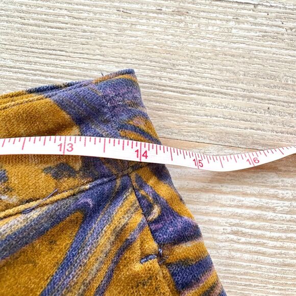 Urban Outfitters Blue and Gold Marble Flare Pants - Picture 7 of 9